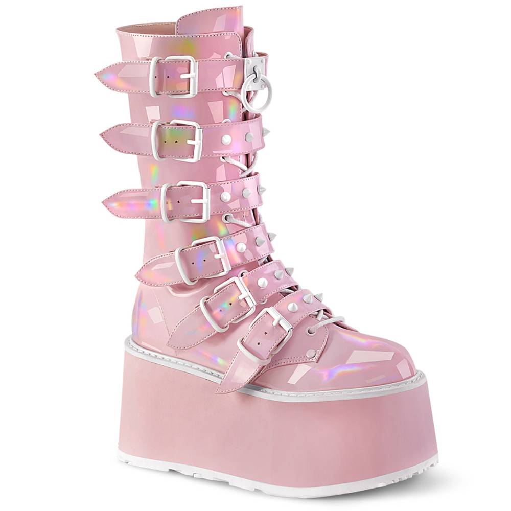 DemoniaCult - DAMNED-225 Bottes de plate-forme - Rose